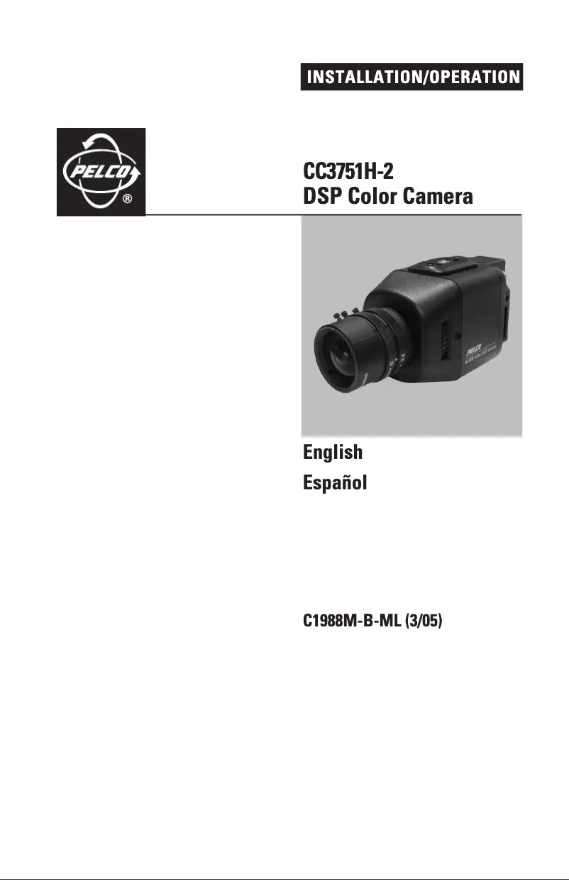 Page 1 of the manual User Manual Pelco CC3751H-2