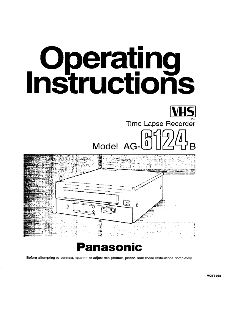 First page image of the manual for AG-6124B