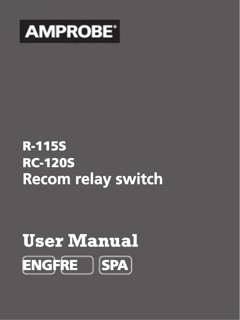 First page image of the manual for R-115S