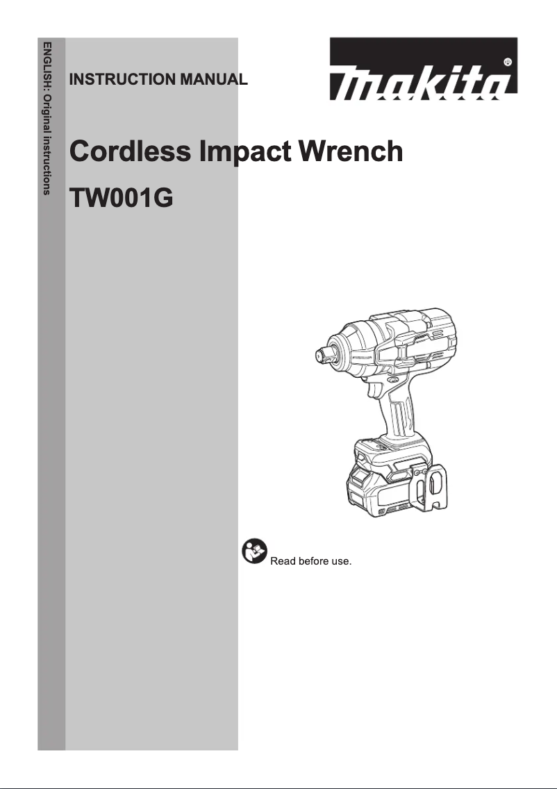 First page image of the manual for TW001GD102