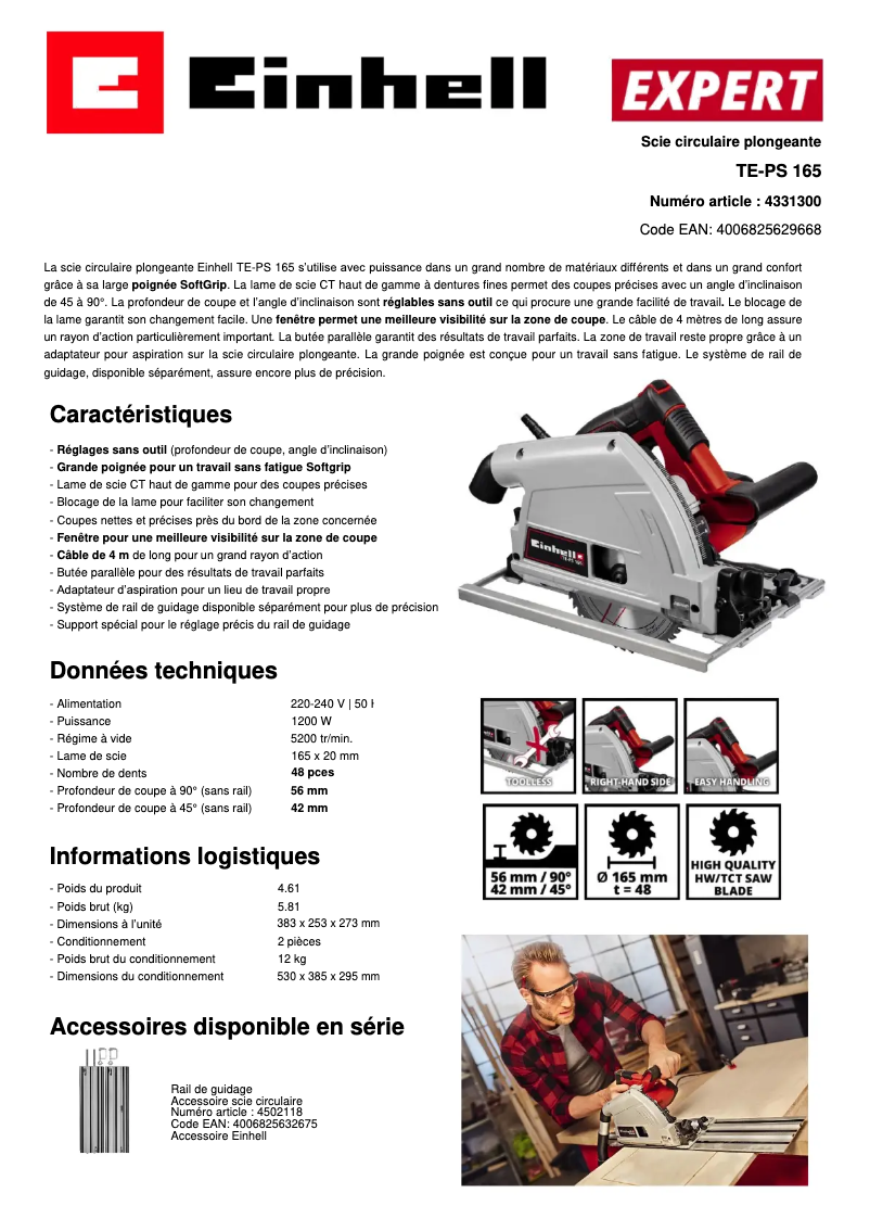 First page image of the manual for TE-PS 165