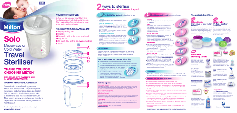 First page image of the manual for Solo Travel