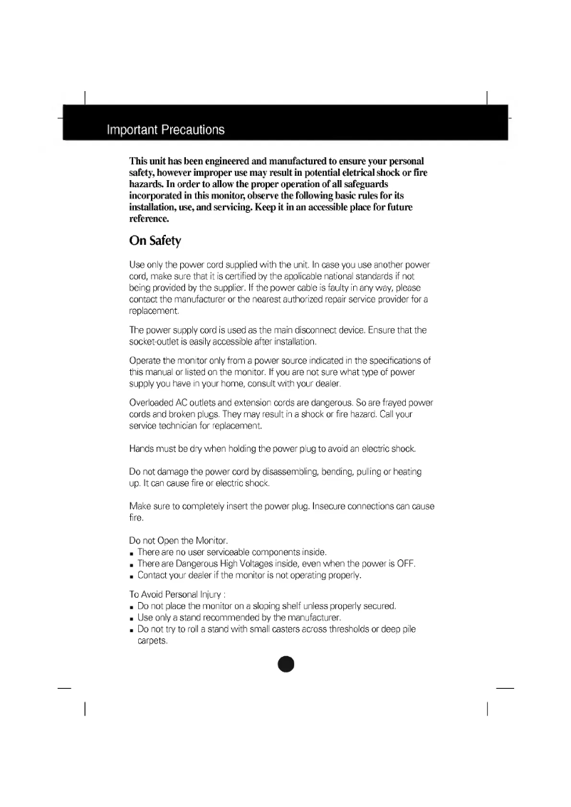 First page image of the manual for E700S