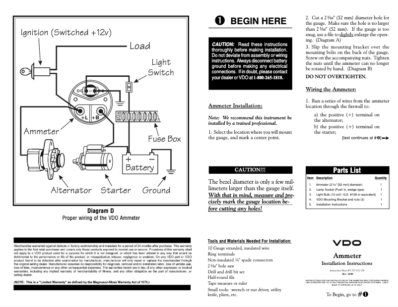 First page image of the manual for 190-903