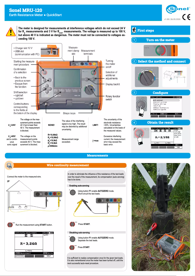 First page image of the manual for MRU-120