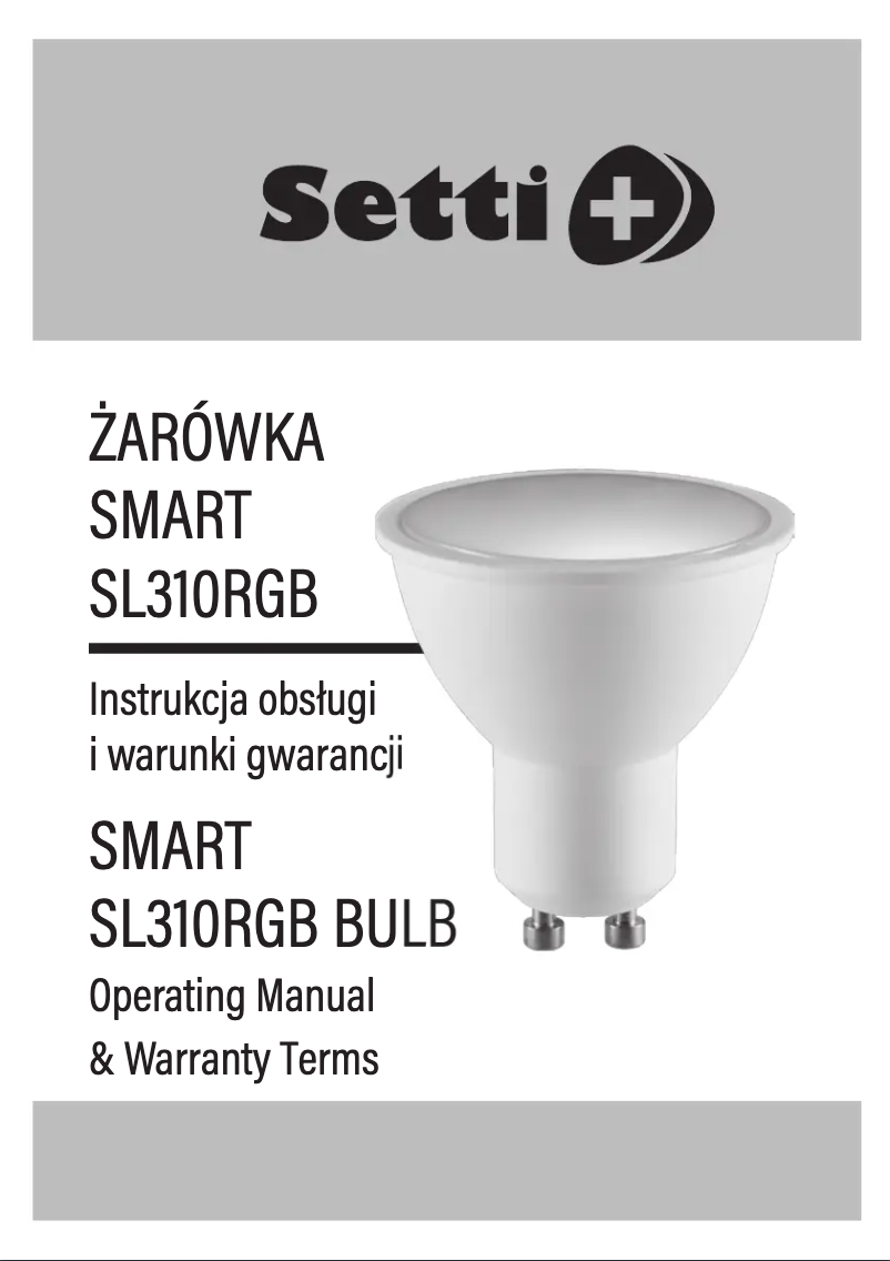 Page 1 of the manual User Manual Setti+ SL310RGB
