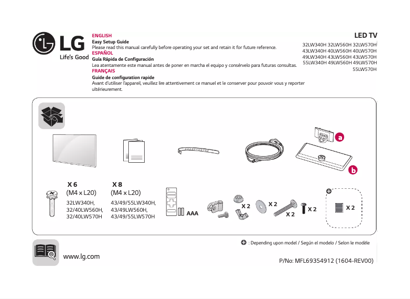 Page 1 of the manual User Manual LG 49LW560H Pro:Centric