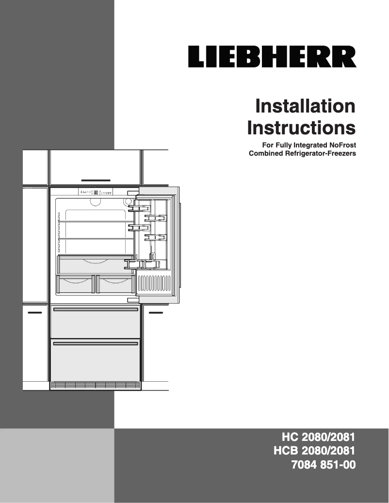 Page 1 of the manual Instructions / Assembly Liebherr HC 2081