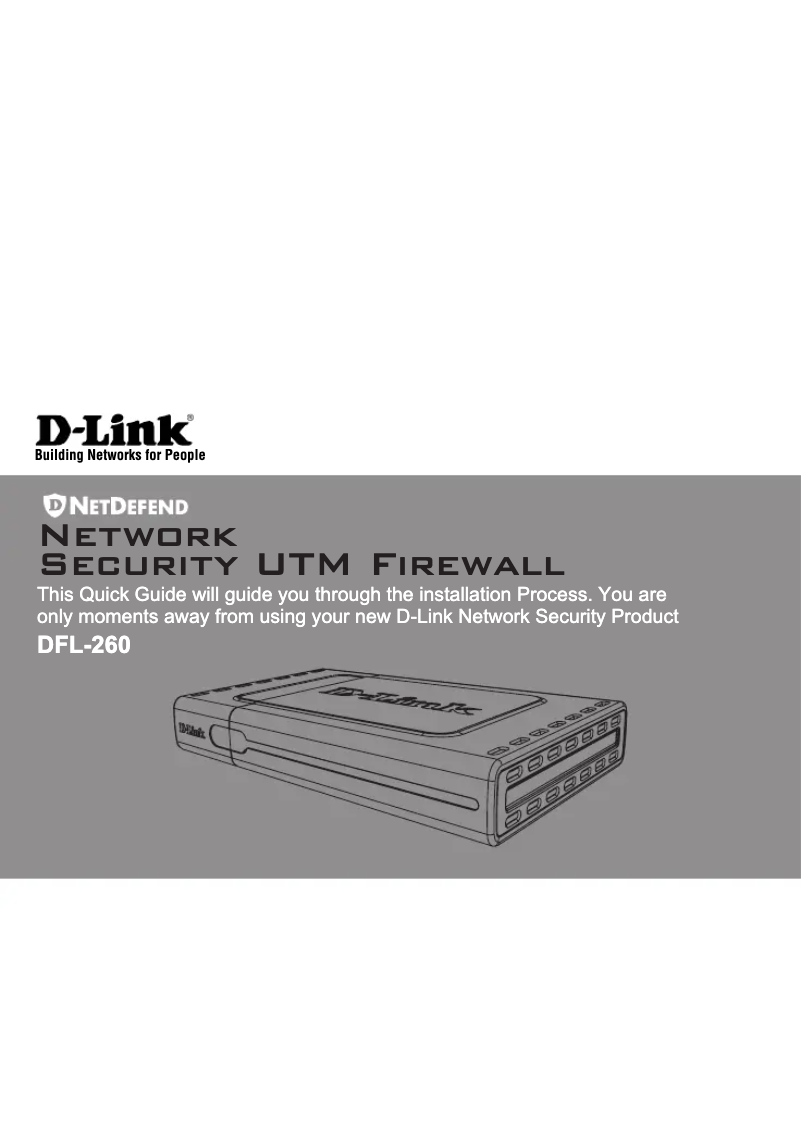First page image of the manual for DFL-260