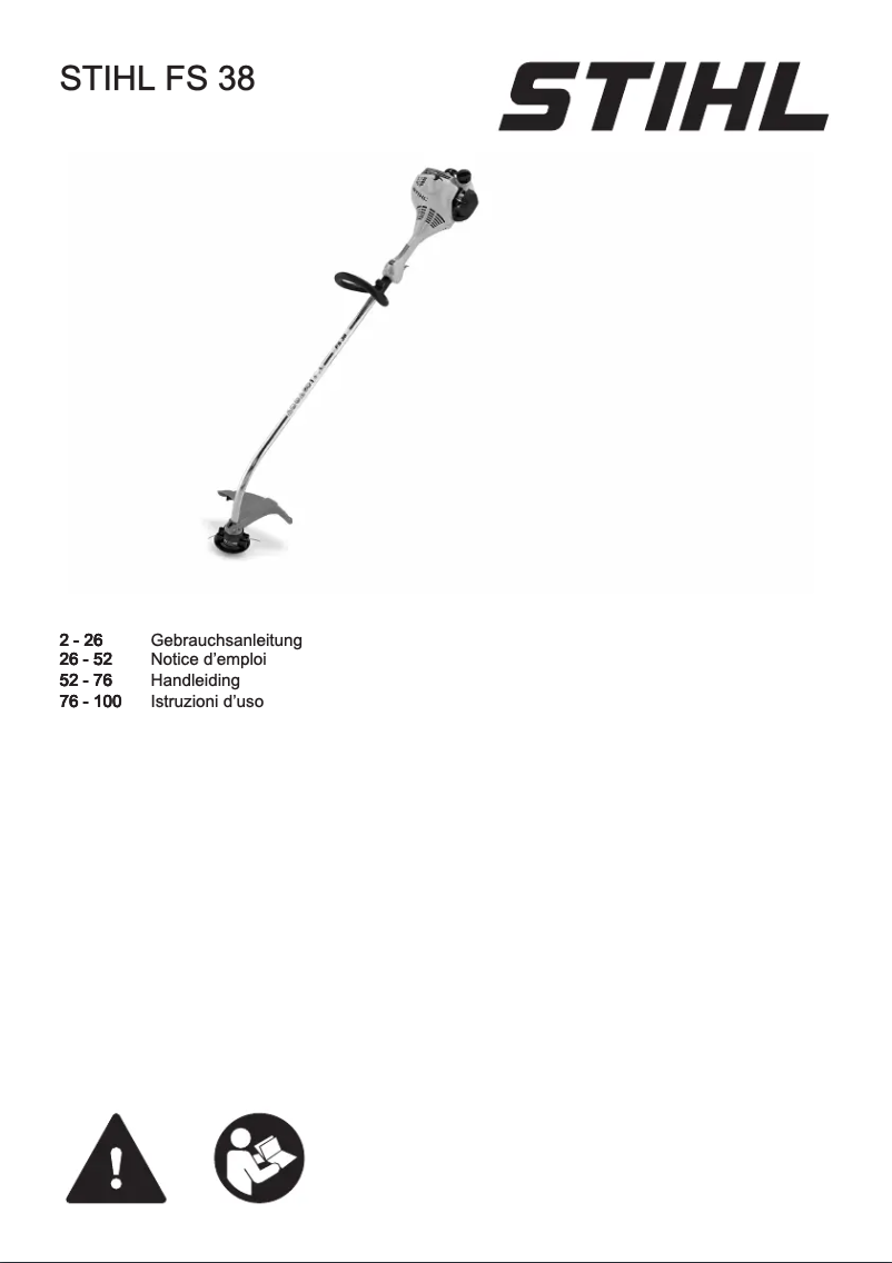 First page image of the manual for FS 38