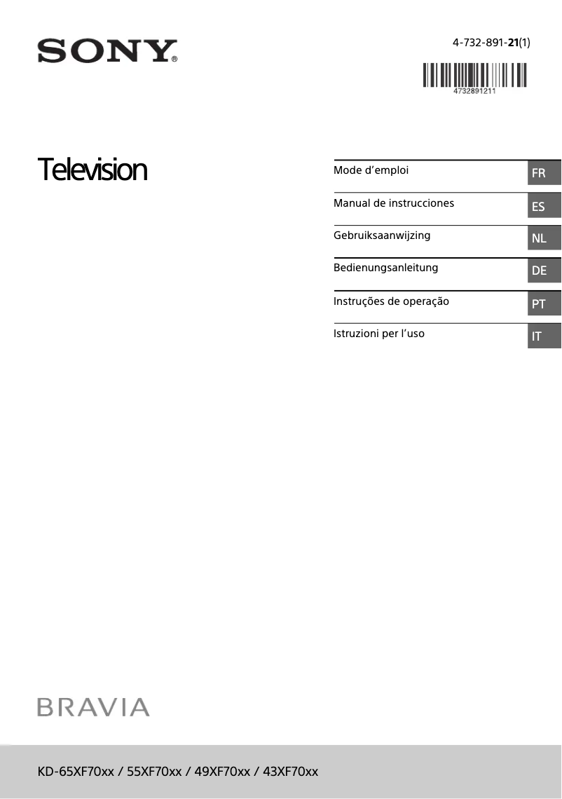 Page 1 of the manual User Manual Sony KD-43XF7004