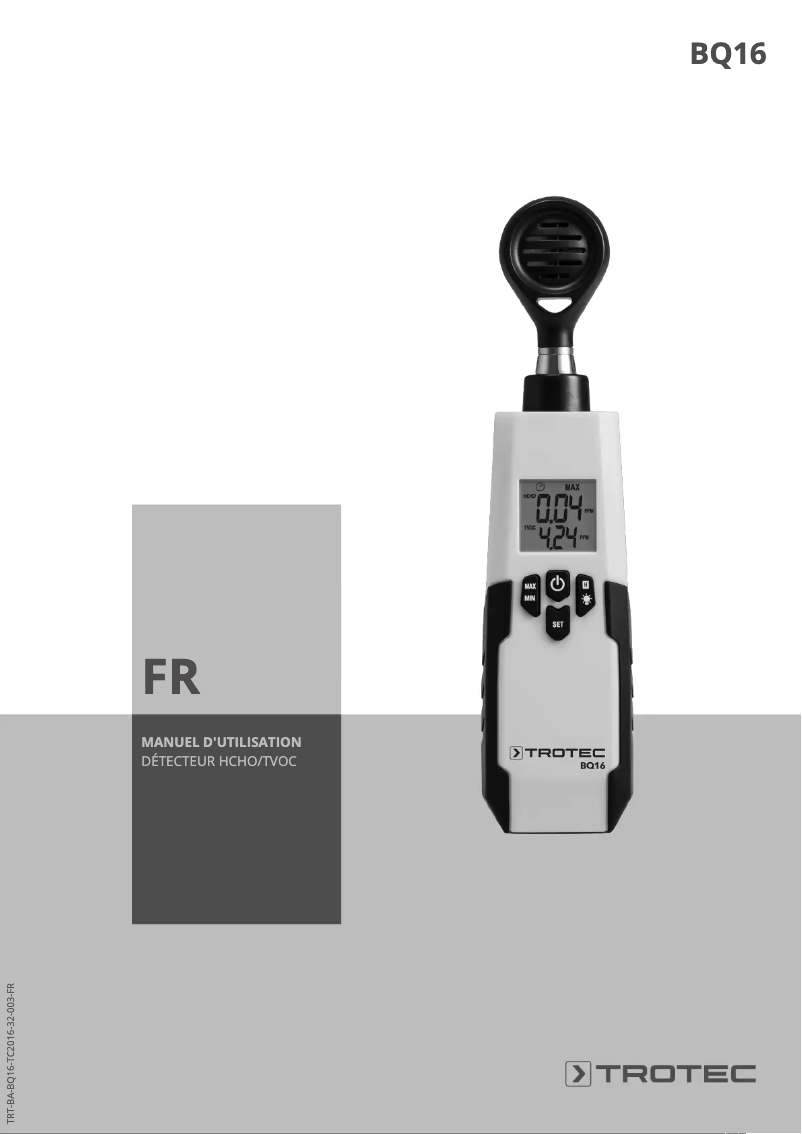 First page image of the manual for BQ16