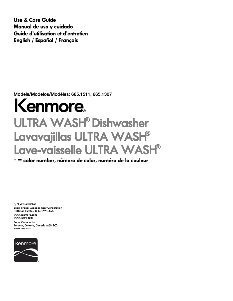 Page 1 of the manual User Manual Kenmore 665.13073
