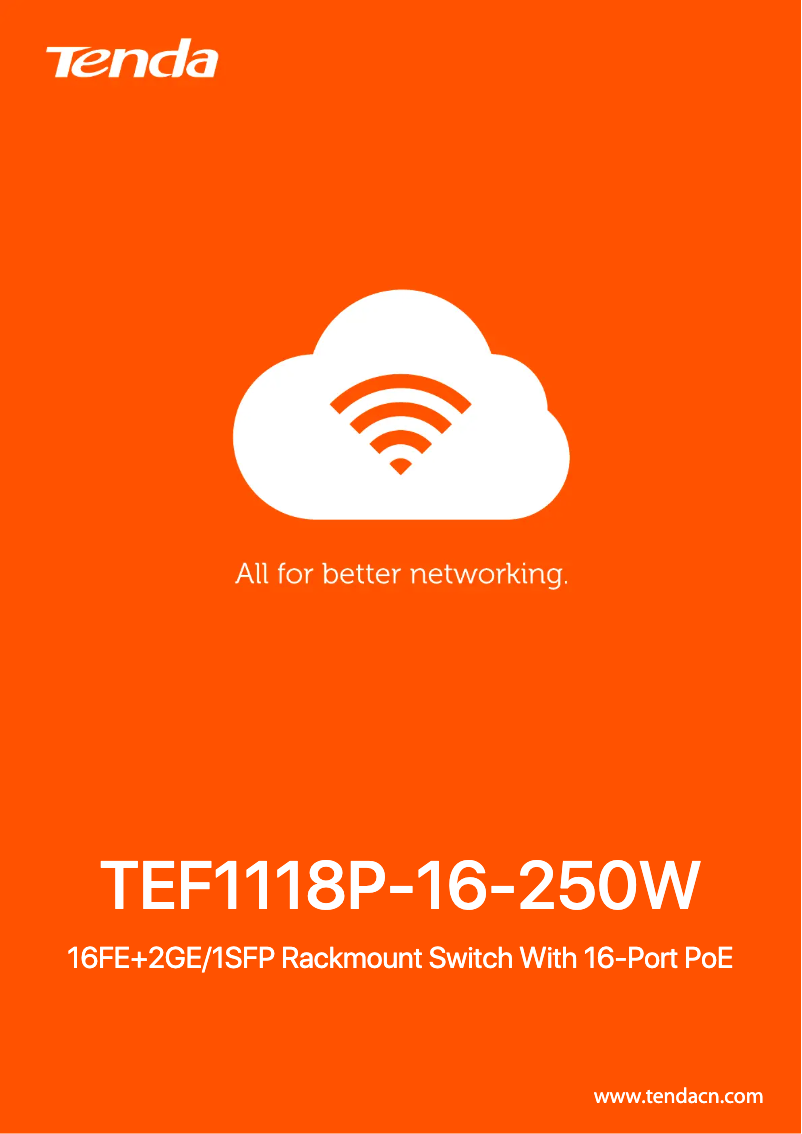 First page image of the manual for TEF1118P-16-250W