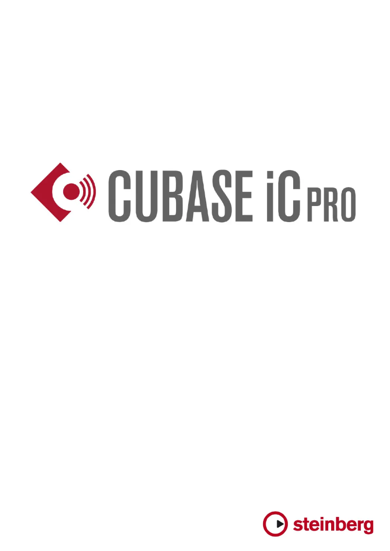 First page image of the manual for Cubase iC Pro