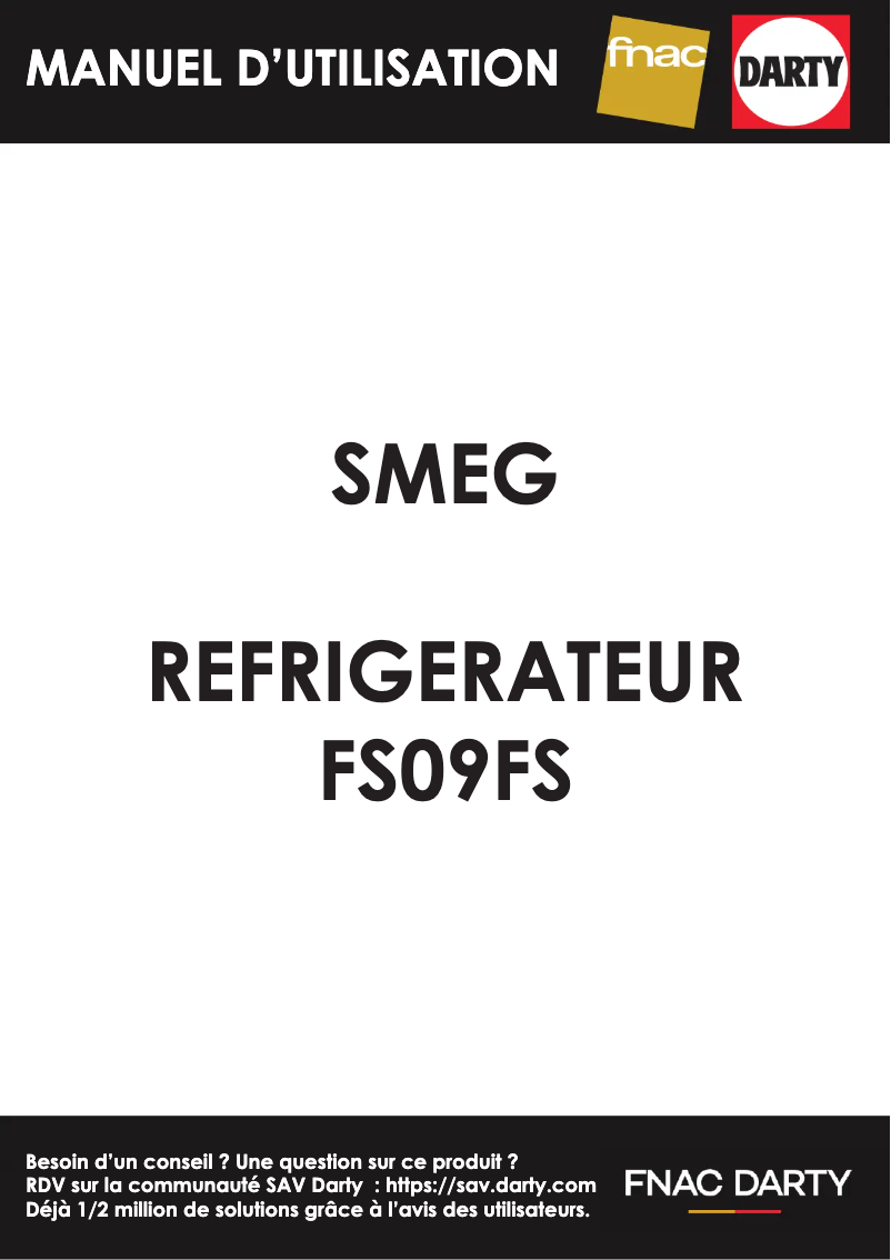 Page 1 of the manual User Manual Smeg FS09FS