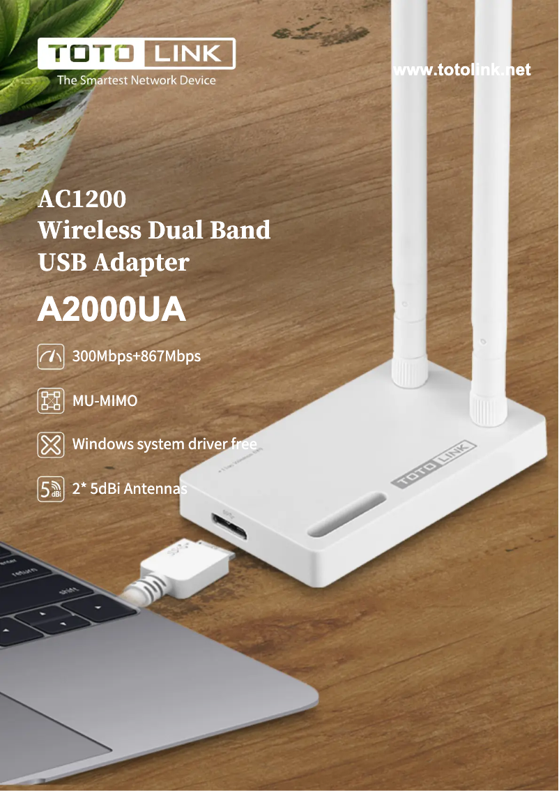 Page 1 of the manual User Manual Totolink A2000UA