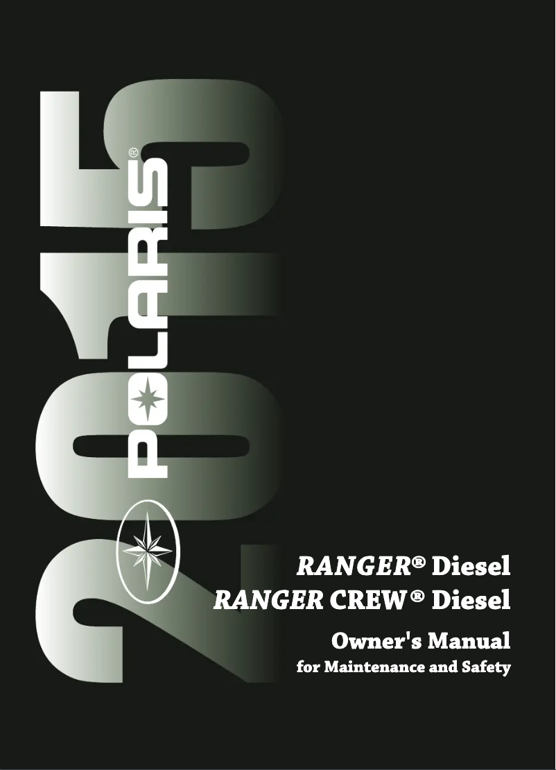 Page 1 of the manual User Manual Polaris Ranger Crew Diesel (2015)