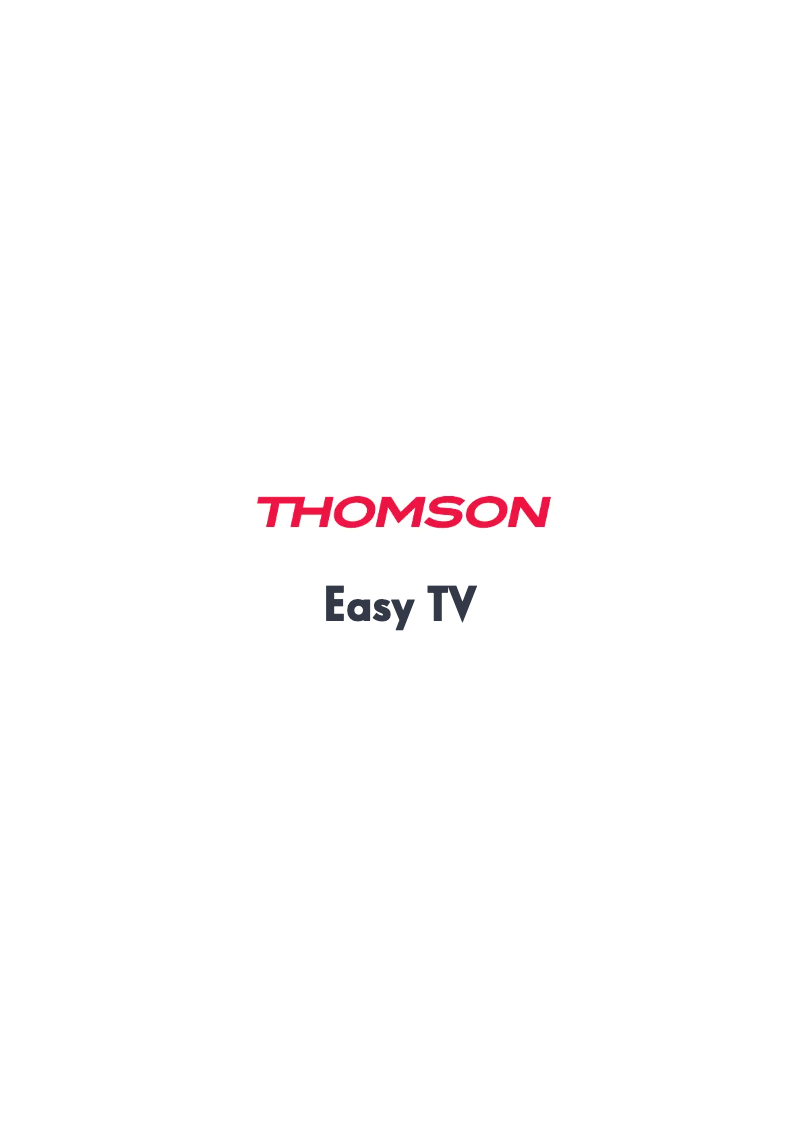 Page 1 of the manual User Manual Thomson 40HD2S14