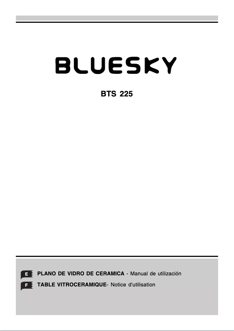 First page image of the manual for BTS 225
