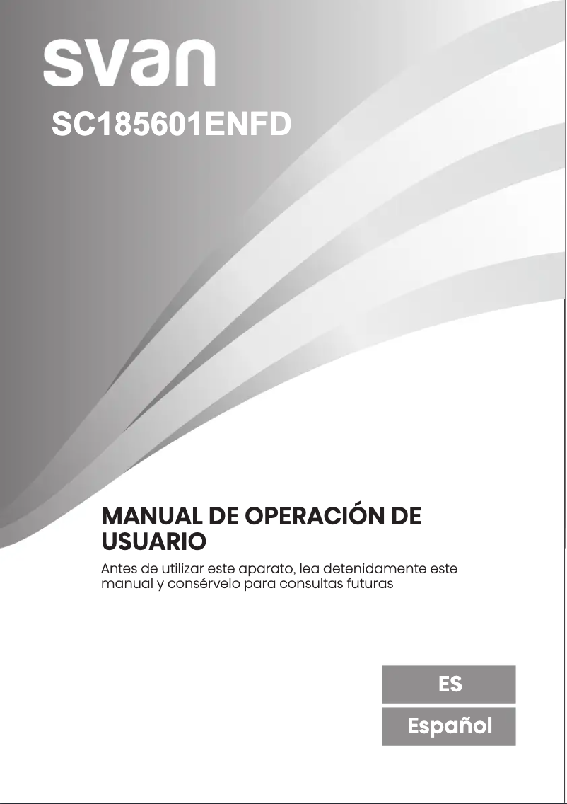 First page image of the manual for SC185601ENFD