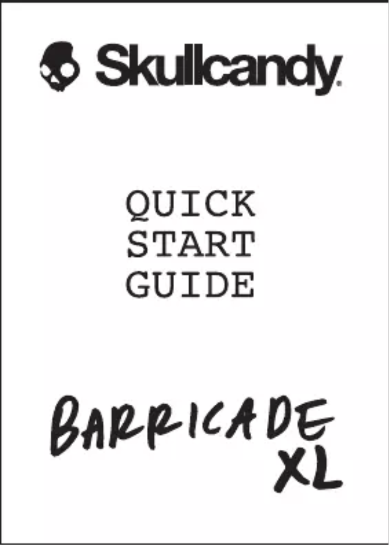Page 1 of the manual User Manual Skullcandy Barricade XL