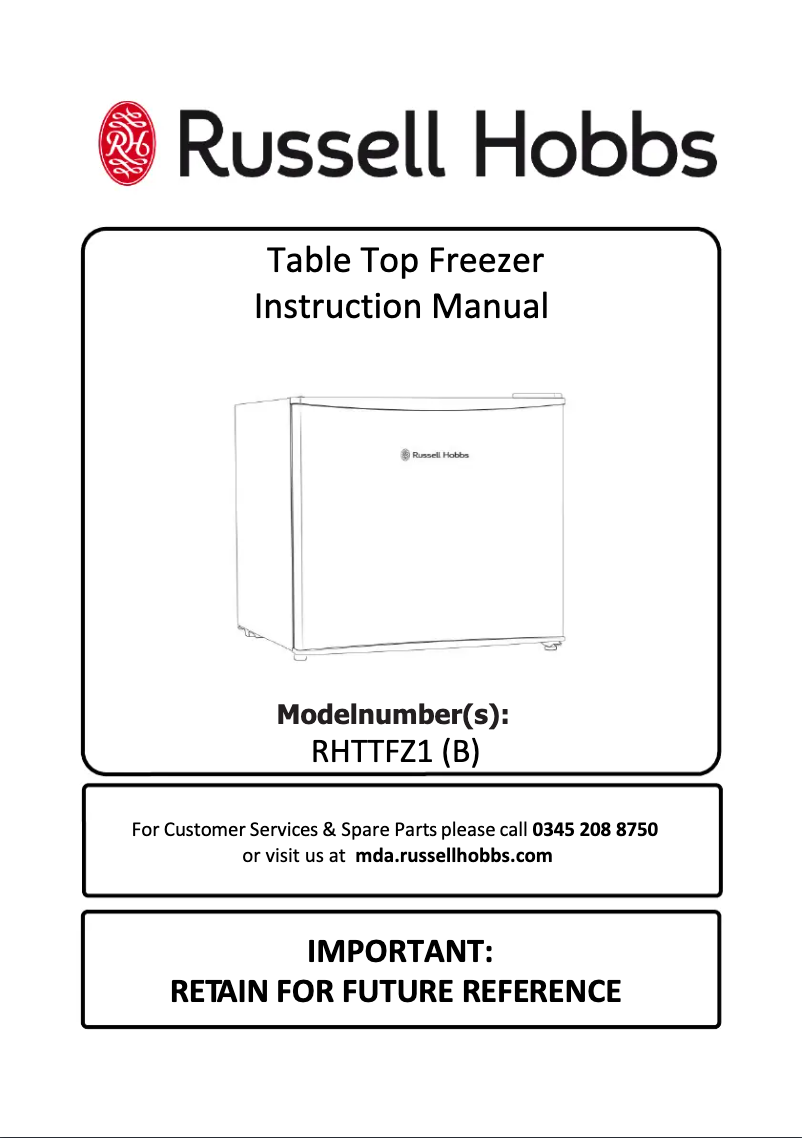 Image de la première page du manuel de l'appareil RHTTFZ1B