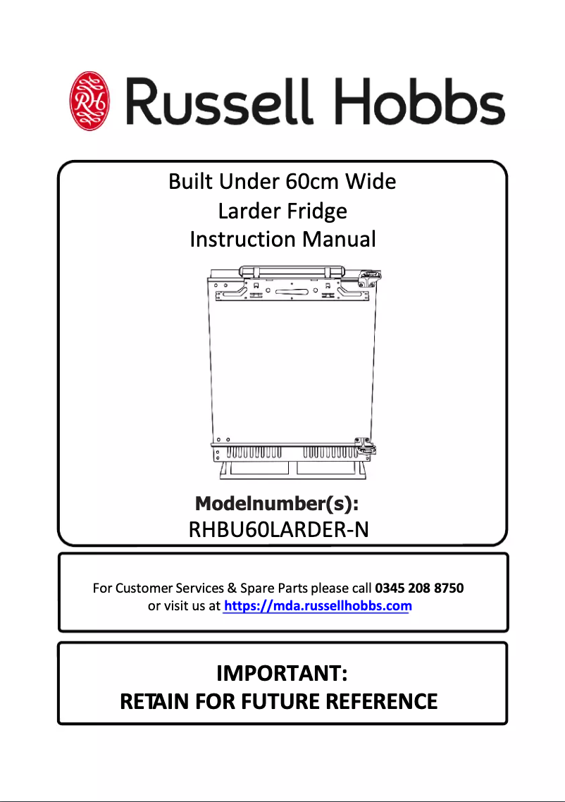 Image de la première page du manuel de l'appareil RHBU60LARDER-N