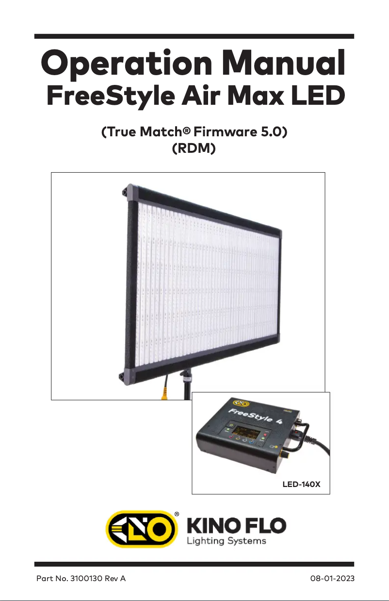 Page 1 of the manual User Manual Kino Flo FreeStyle Air Max