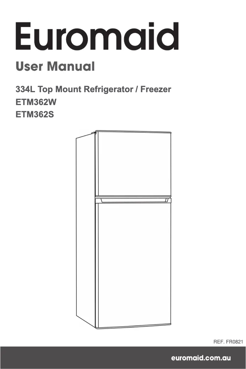 First page image of the manual for ETM362S