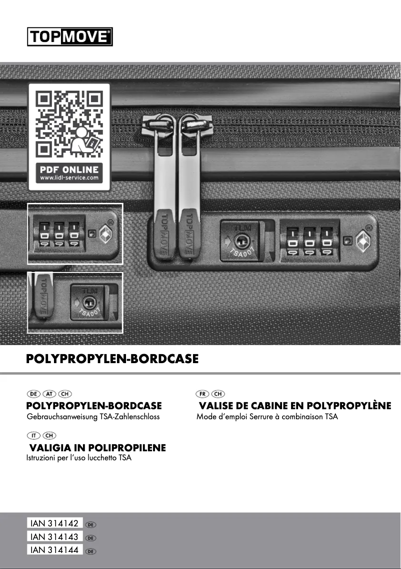 First page image of the manual for IAN 314144