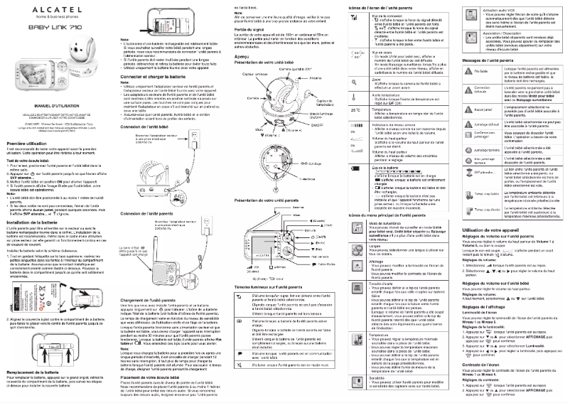 Page 1 of the manual Instruction Manual Alcatel Baby Link 710