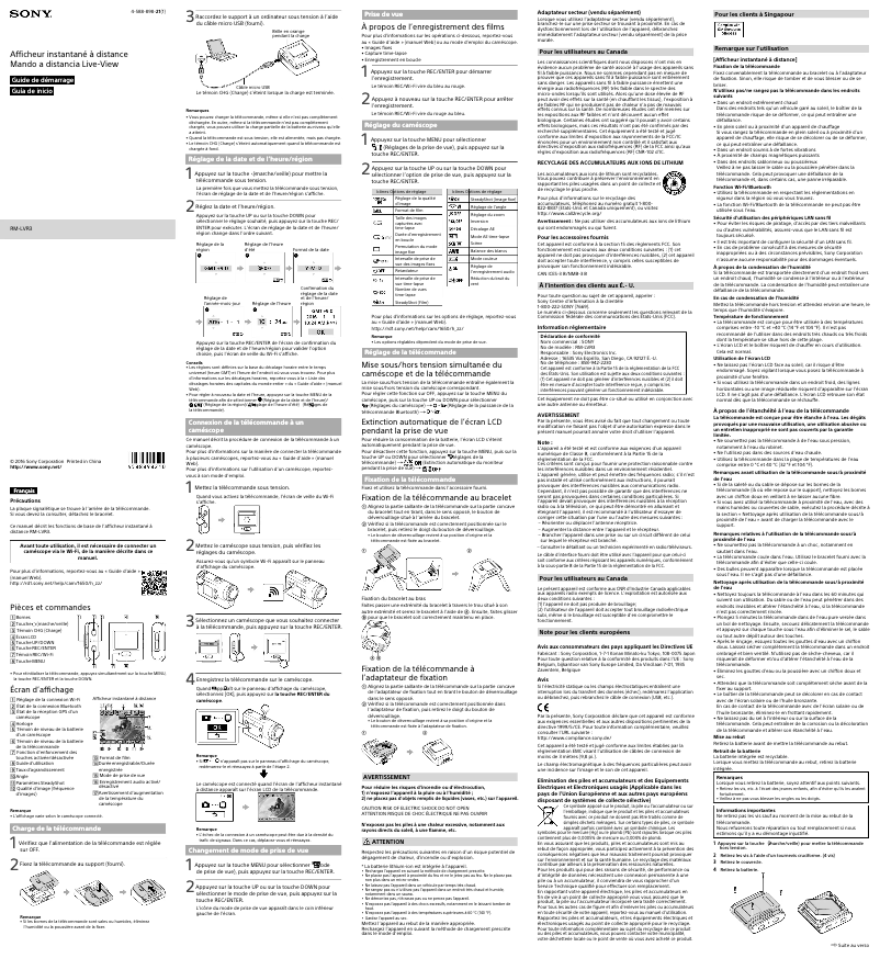 First page image of the manual for RM-LVR3