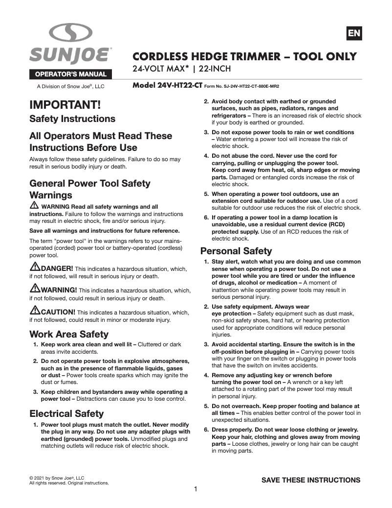 First page image of the manual for 24V-HT22-CT