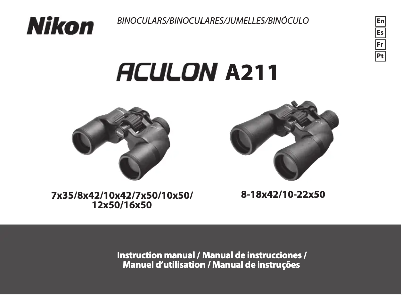 Page 1 of the manual User Manual Nikon Aculon A211 12x50