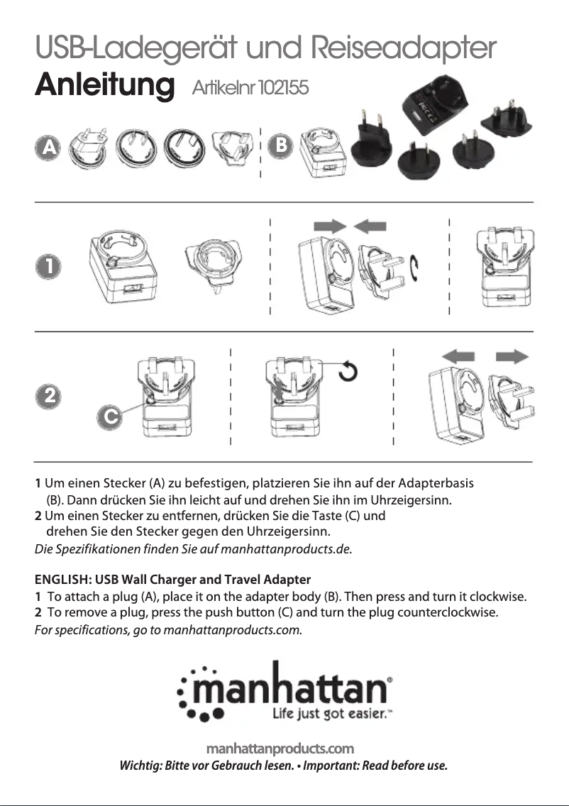 First page image of the manual for 102155