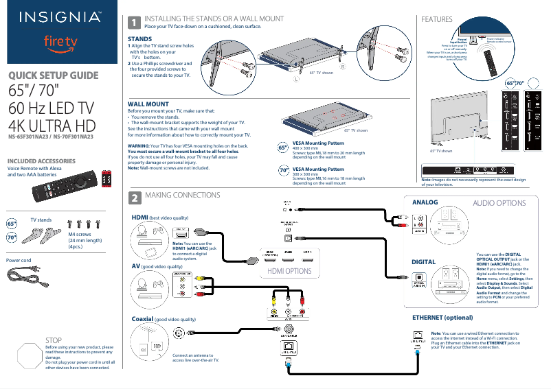 First page image of the manual for NS-70F301NA23