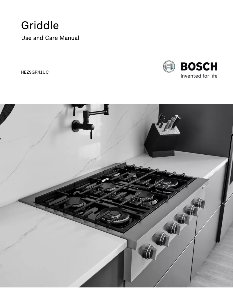 Page 1 of the manual User Manual Bosch HEZ9GR41UC