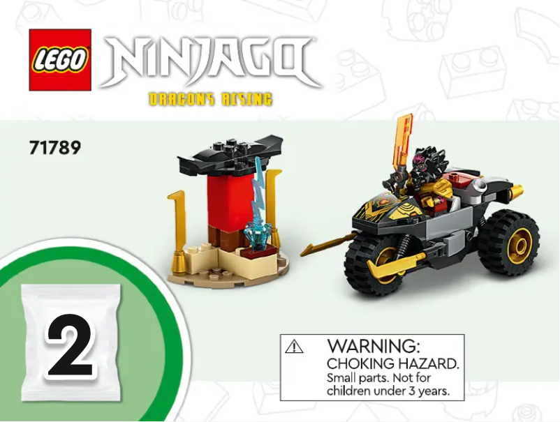 First page image of the manual for Ninjago 71789