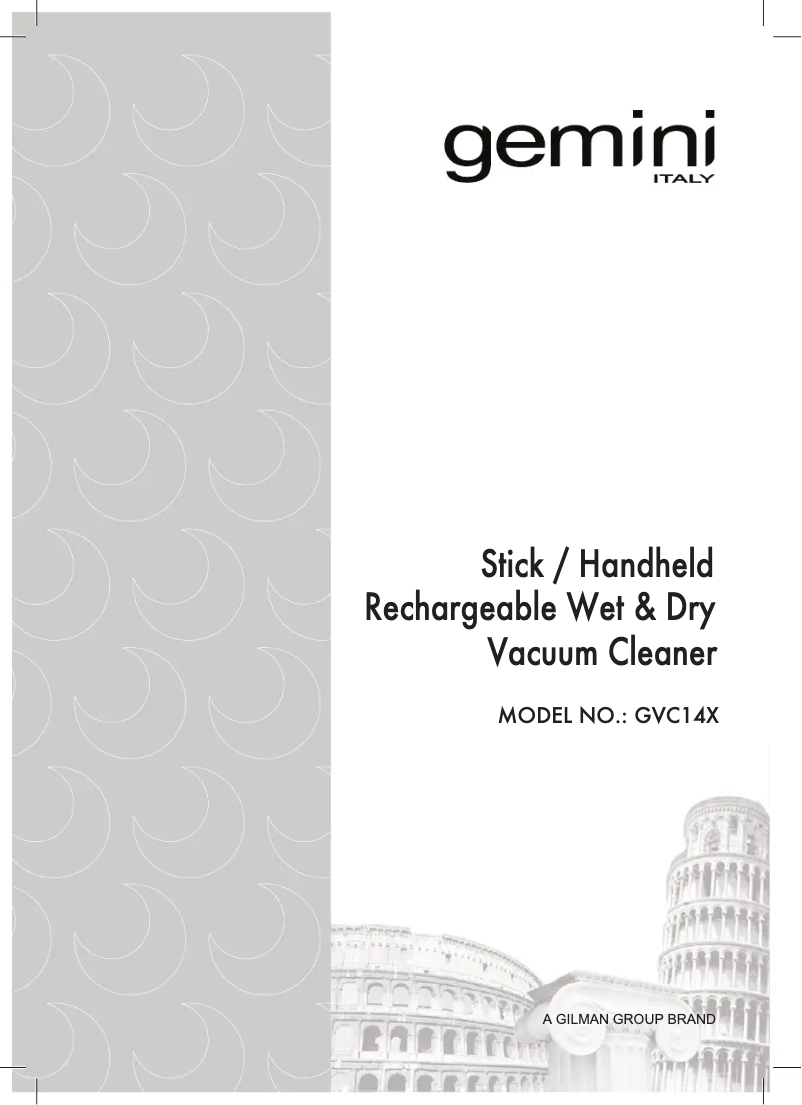 Page 1 of the manual User Manual Gemini GVC14X