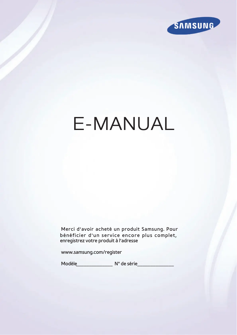 First page image of the manual for UA40H5203AR