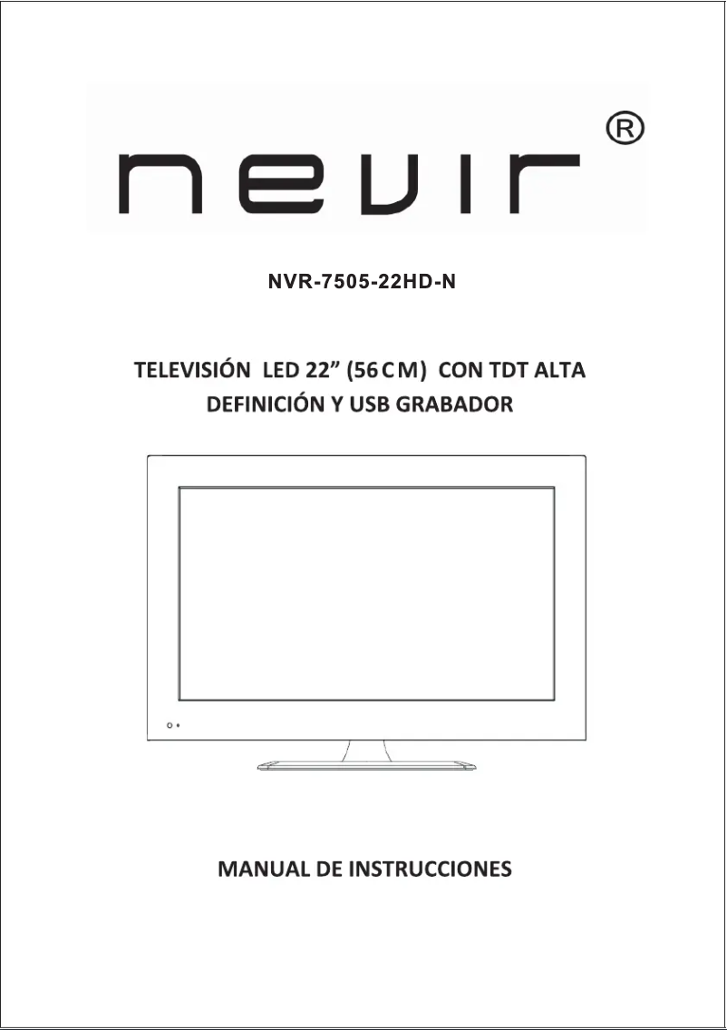 Page 1 of the manual User Manual Nevir NVR-7505-22HD-N