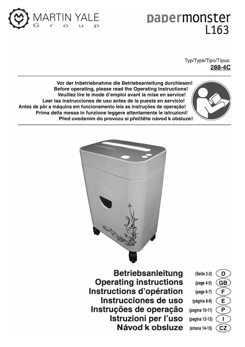 Image de la première page du manuel de l'appareil L163