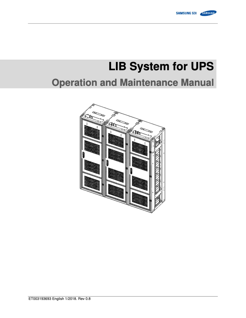 First page image of the manual for LIBATTSMGGIEC