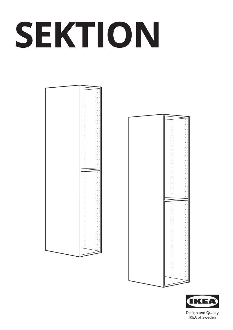 Page 1 of the manual User Manual Ikea SEKTION 202.654.38
