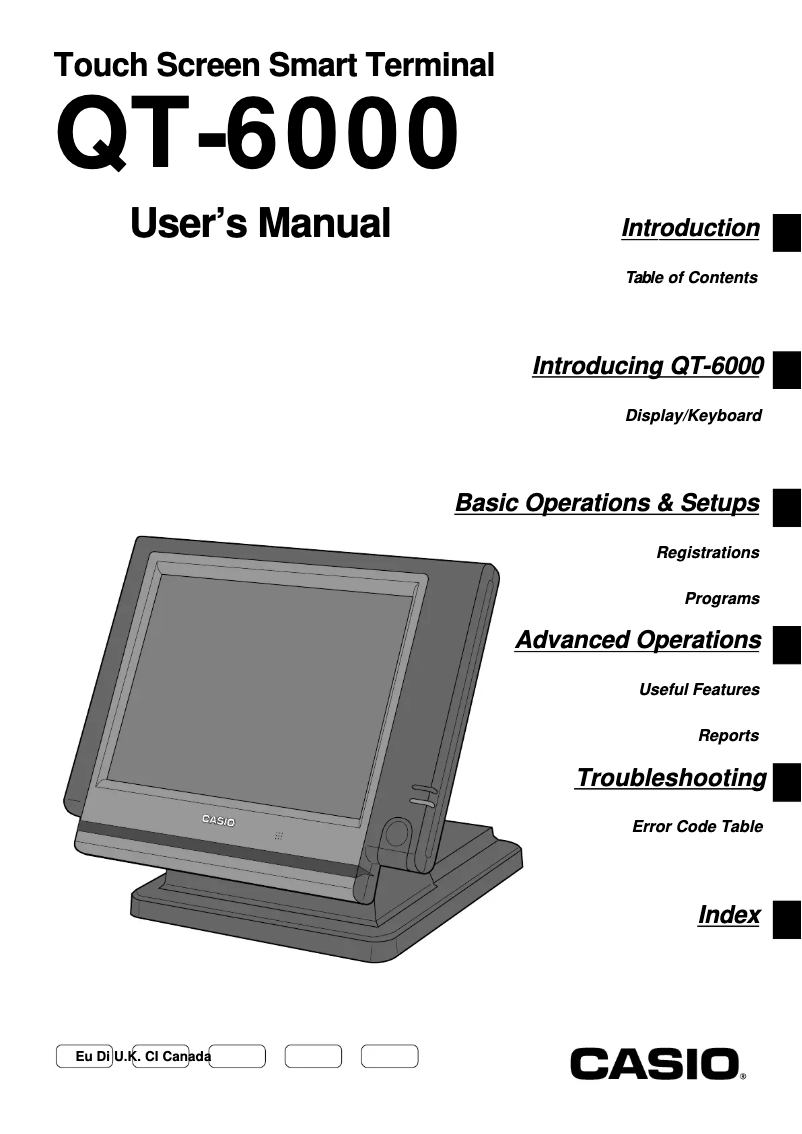 Page 1 of the manual User Manual Casio QT-6000