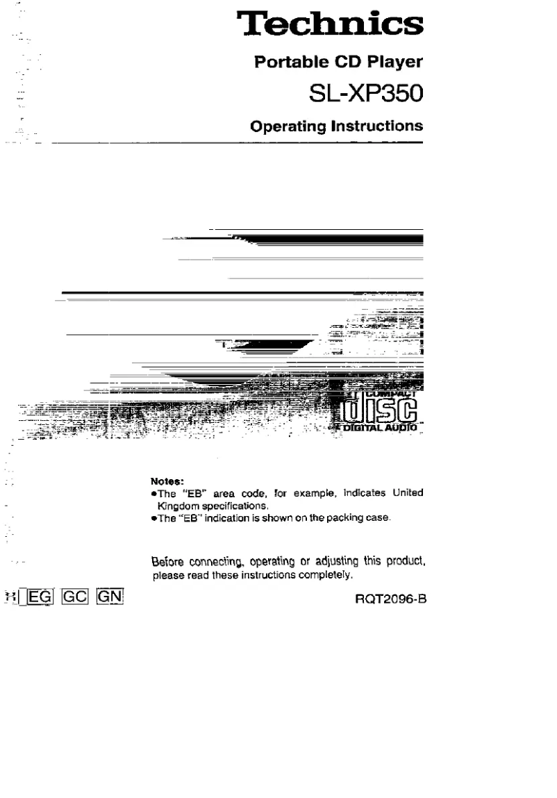 Page 1 of the manual User Manual Panasonic SL-XP350