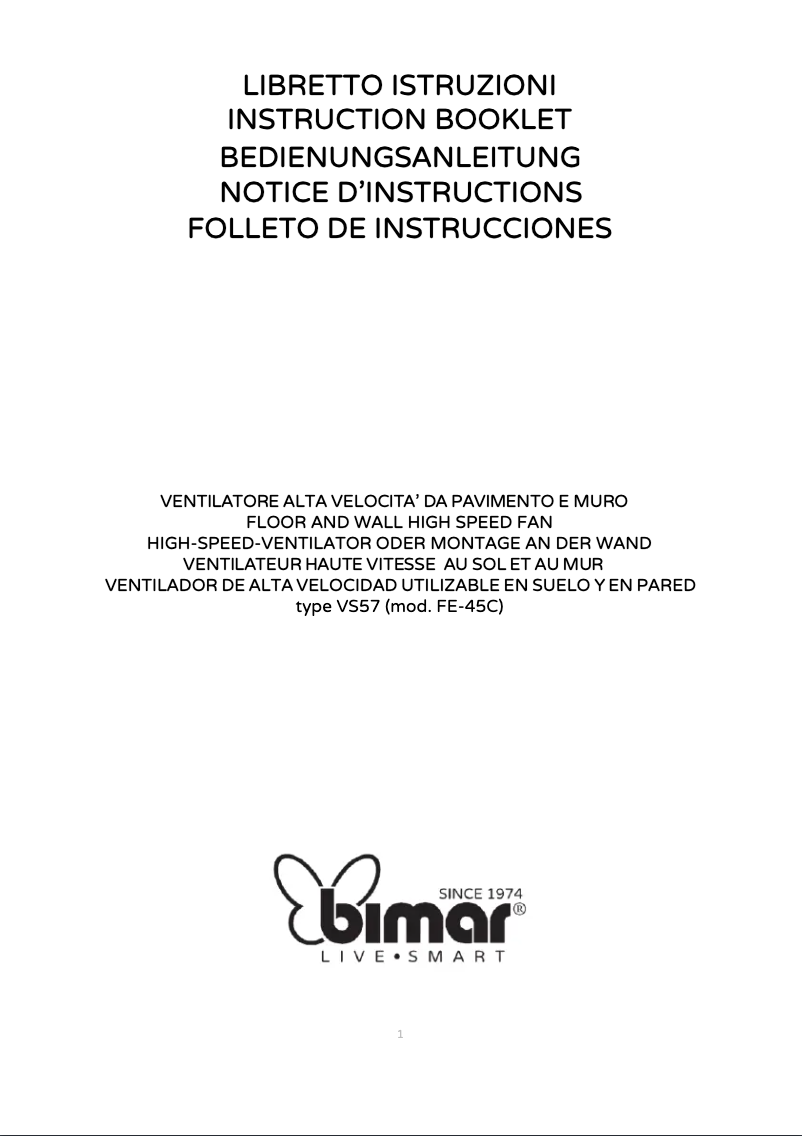 First page image of the manual for VS57