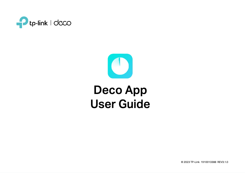 Page 1 of the manual User Manual TP-Link Deco BE16000