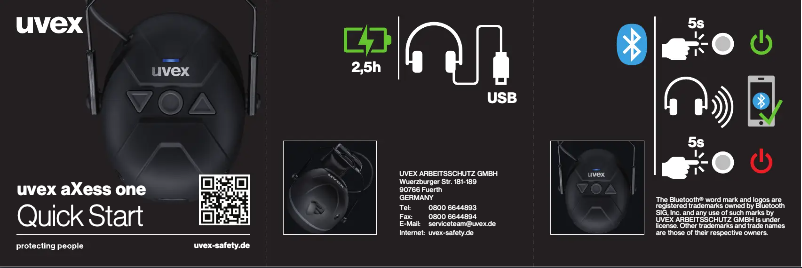 Page 1 of the manual User Manual Uvex aXess one